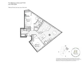 2 Bedroom 2 Bathroom 2509 floor plan